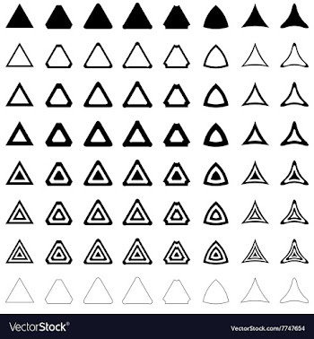 Triangle polygon set vector image