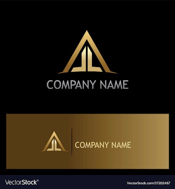  					Triangle roof house construction gold logo vector image														