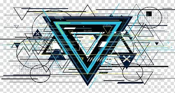 Triangle , Scientific triangle line decorative pattern transparent background PNG clipart