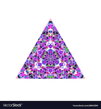 Triangle shape - abstract geometric polygonal vector image