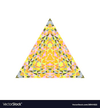 Triangle shape - colorful geometric polygonal vector image