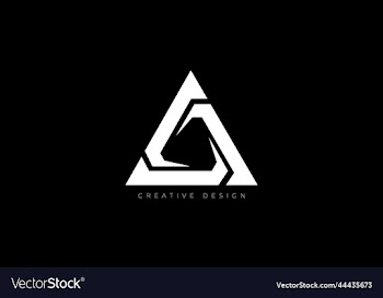 triangle shape letter a branding design concept