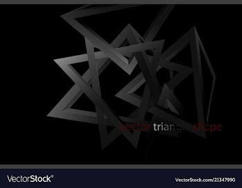 Triangle shape scene in dark vector image