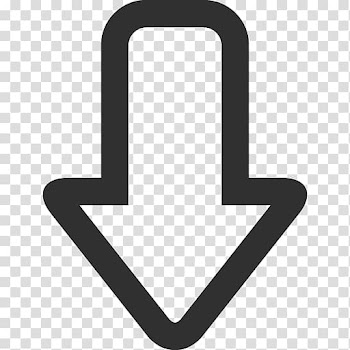 Triangle symbol line, Down transparent background PNG clipart
