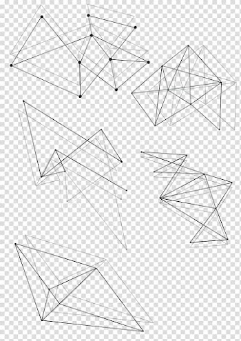 Triangle Symmetry Structure Area Pattern, Science and technology lines transparent background PNG clipart