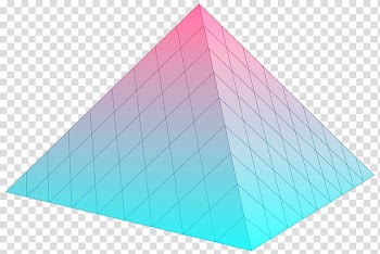Triangle Teal Turquoise Line, Aesthetic transparent background PNG clipart