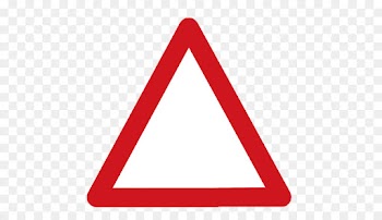 Triangle, Warning Sign, Sign, Red PNG