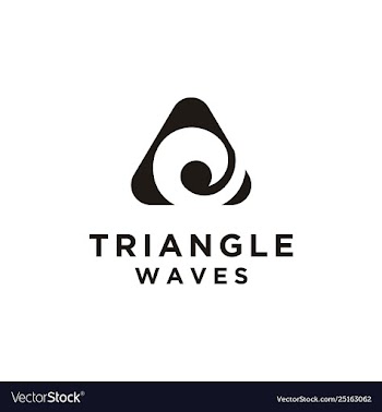 Triangle waves symbol logo design inspiration vector image