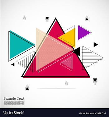 Triangles abstract geometric memphis elements vector image