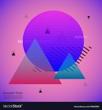 Triangles abstract geometric memphis elements vector image