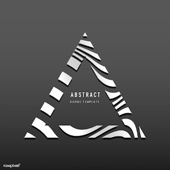 Triangular abstract badge template vector | Free stock vector - 538084