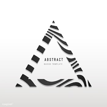 Triangular black and white abstract badge vec.. | Free stock vector - 538139