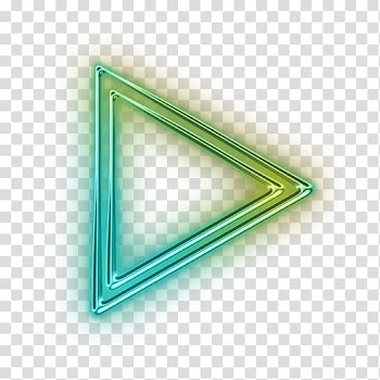 Triangular green illustration, Light Neon sign , light transparent background PNG clipart