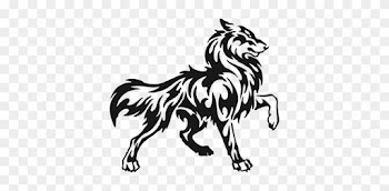 Tribal Animal Art - Wolf Symbole