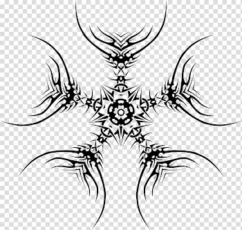 Tribal art Black and white , abstract geometric line transparent background PNG clipart
