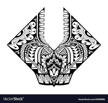 tribal art tattoo sleeve in polynesian style