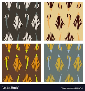 Tribal background ethnic pattern set boho texture vector image