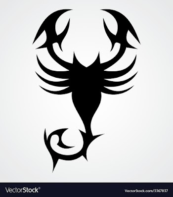  					Tribal Black Scorpion vector image														