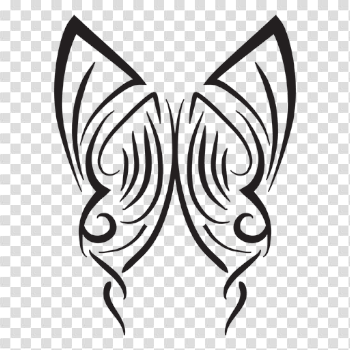 Tribal butterfly pinstripes stroke - Transparent PNG & SVG vector