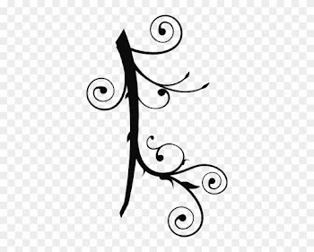 Tribal Corner Vine Clip Art - Tree Branch Clip Art