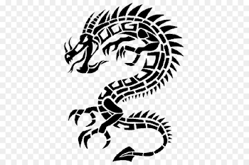 Tribal dragon png download - 453*600 - Free Transparent Tattoo png ...