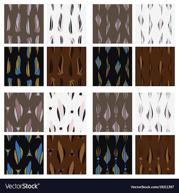 Tribal hand drawn background ethnic pattern set vector image