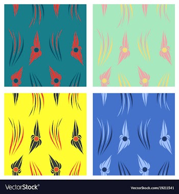 Tribal hand drawn background ethnic pattern set vector image