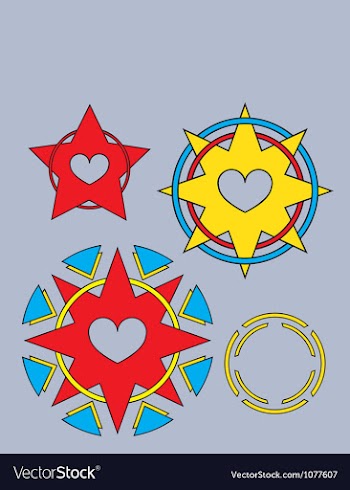 Tribal hearts vector image