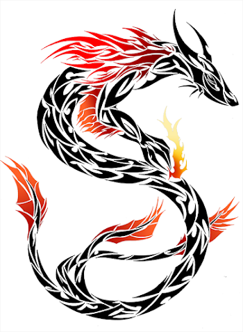 Tribal Oriental Dragon Coloured by L4TIN-G3CKO on DeviantArt