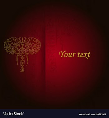 Tribal pattern with elephant ethnic indian vector image