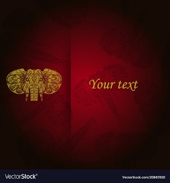 Tribal pattern with elephant ethnic indian vector image