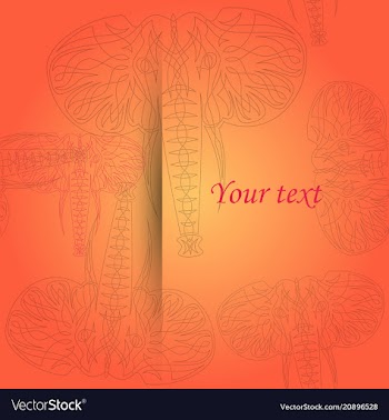 Tribal pattern with elephant ethnic indian vector image