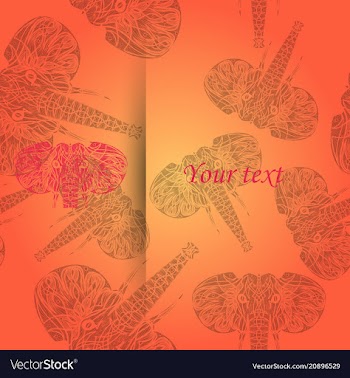Tribal pattern with elephant ethnic indian vector image