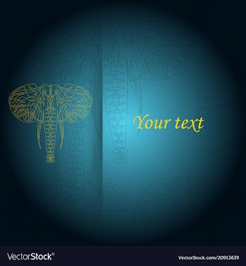 Tribal pattern with elephant ethnic indian vector image