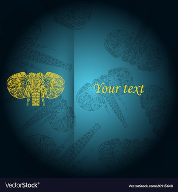 Tribal pattern with elephant ethnic indian vector image