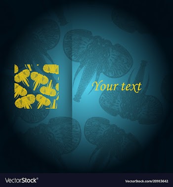 Tribal pattern with elephant ethnic indian vector image