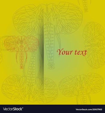 Tribal pattern with elephant ethnic indian vector image