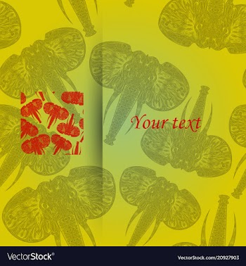 Tribal pattern with elephant ethnic indian vector image