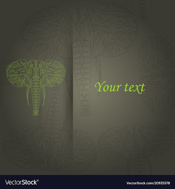 Tribal pattern with elephant ethnic indian vector image