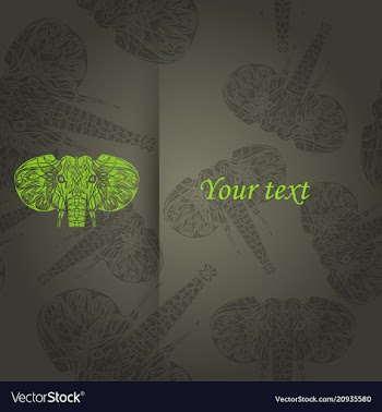Tribal pattern with elephant ethnic indian vector image