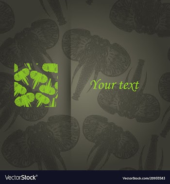 Tribal pattern with elephant ethnic indian vector image