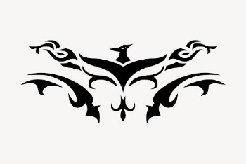 Tribal phoenix  tattoo sticker, | Free Vector - rawpixel