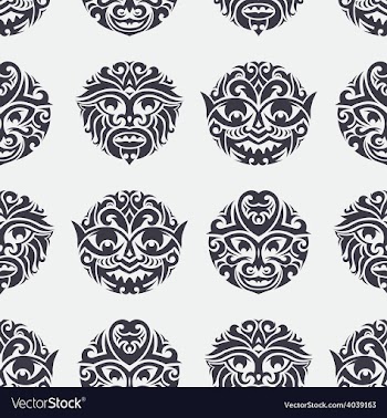  					Tribal Seamless Pattern vector image														