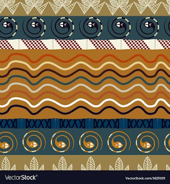 Tribal seamless pattern with lotus and snake vector image