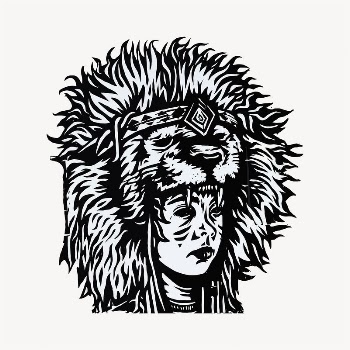 Tribal shaman illustration clipart vector. | Free Vector - rawpixel