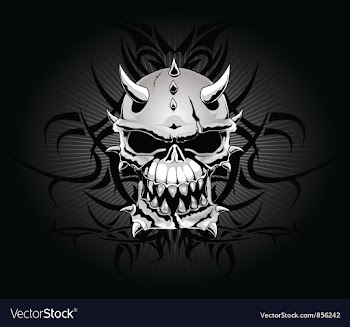 Tribal skull design vector image