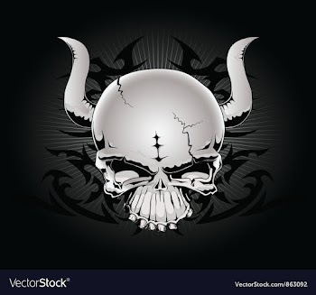 Tribal skull design vector image