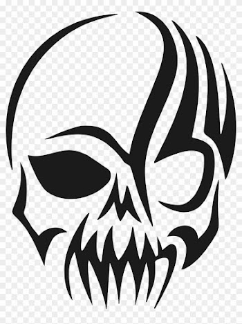 Tribal Skull Silhouette By @gdj, Tribal Skull Silhouette - Skull Tattoo Tribal