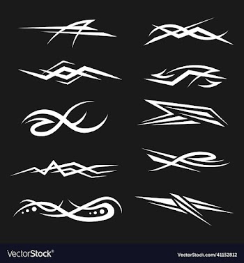 tribal stripe decal for car hood image