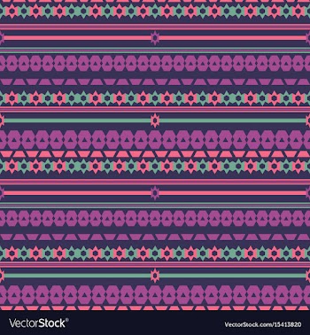 Tribal texture geometric seamless pattern vector image